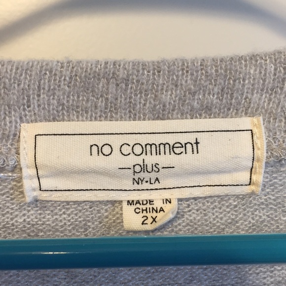 no comment Sweater Dress Grey 2 tone Size 2X - Picture 3 of 6